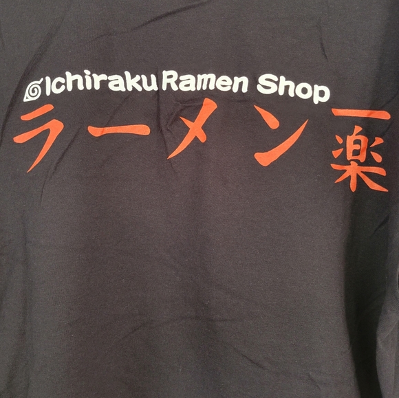 Naruto Shippuden Anime Men's Ichiraku Ramen Black T-Shirt - Picture 3 of 5